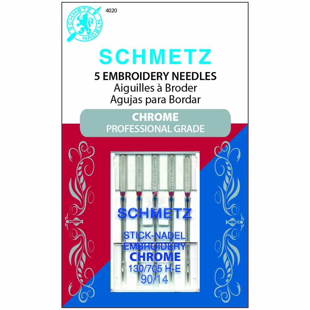 SCHMETZ #4020 Chrome Embroidery - 90/14 - 5 count