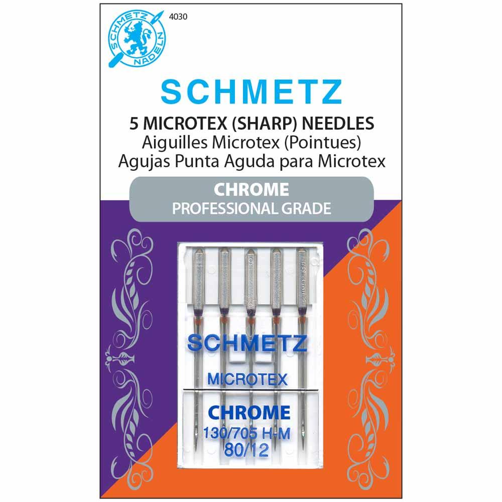 SCHMETZ #4030 Chrome Microtex - 80/12 - 5 count