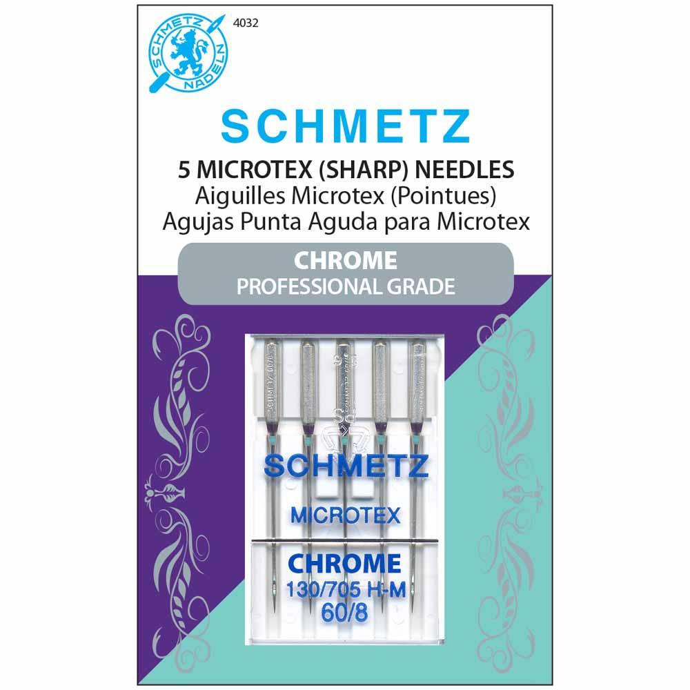 SCHMETZ #4032 Chrome Microtex - 60/08 - 5 count