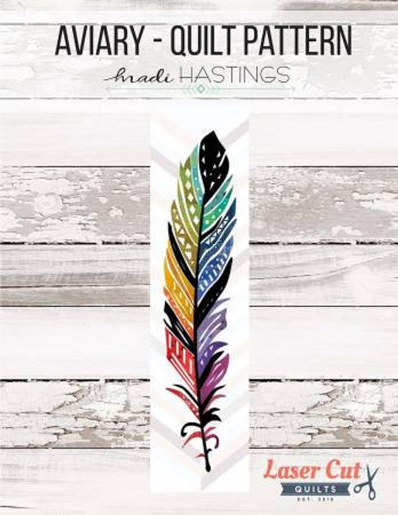 Aviary Feather - Laser Cut Quilt Kit by Madi Hastings