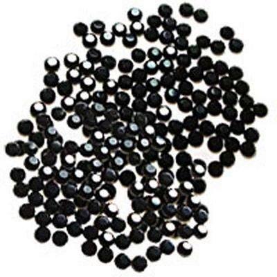 Hotfix Iron On Rhinestones Glass Crystals Jet Black Size 4mm ss16