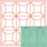 Westalee Back to back Templates 2" x1 1/2" 2"x1/2" 2"x1" Design