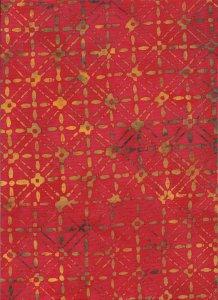 Batik Textiles - Caribbean Calypso - Red