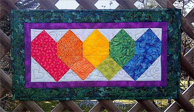 Rainbow Hearts - JB Quilt Designs