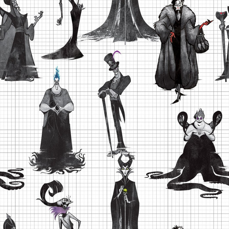 Disney Villains - Villains Shadows from Springs Creative Fabric