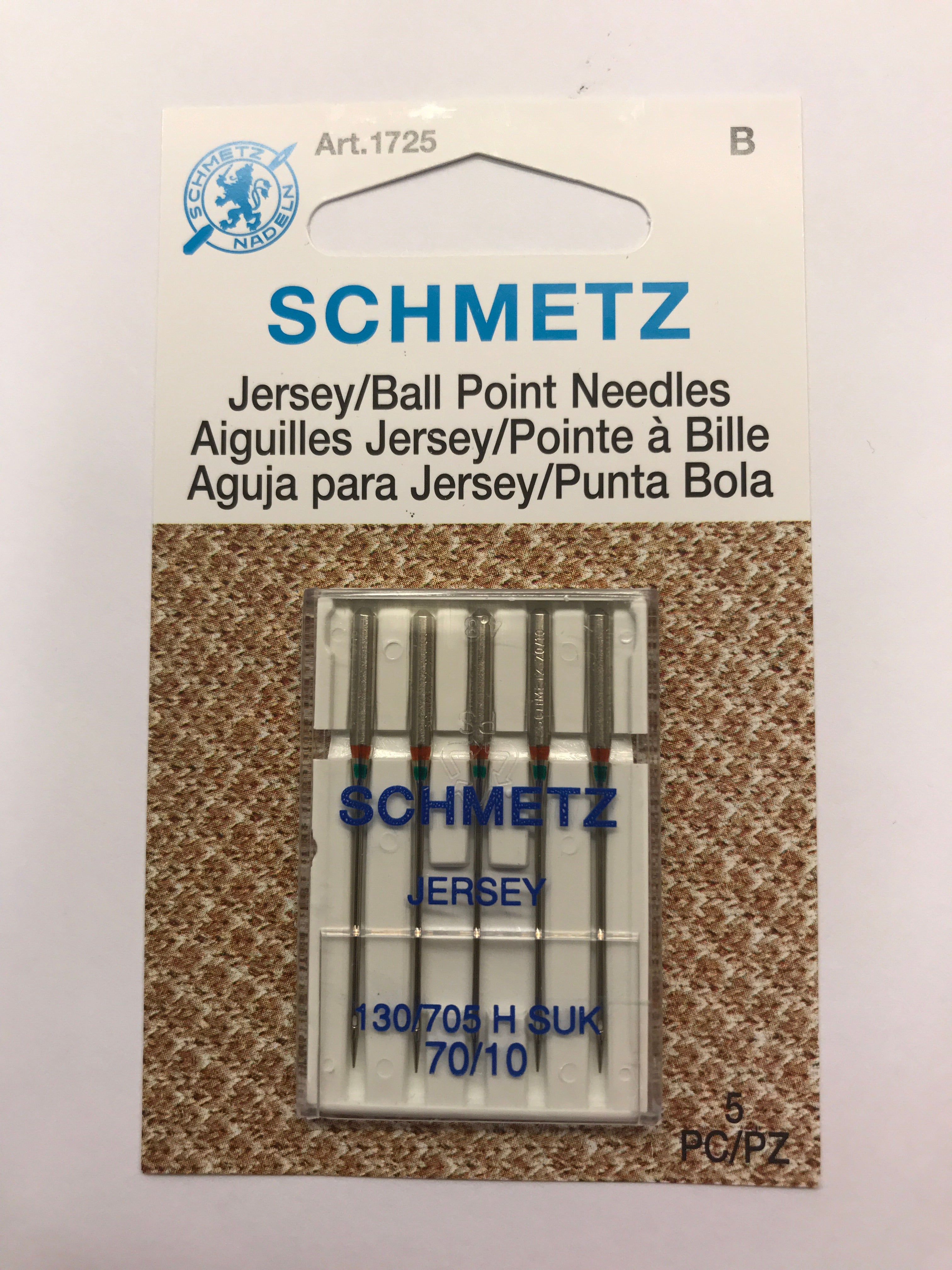 SCHMETZ # 1724 Schmetz Ball Point Machine Needle Size - 70/10