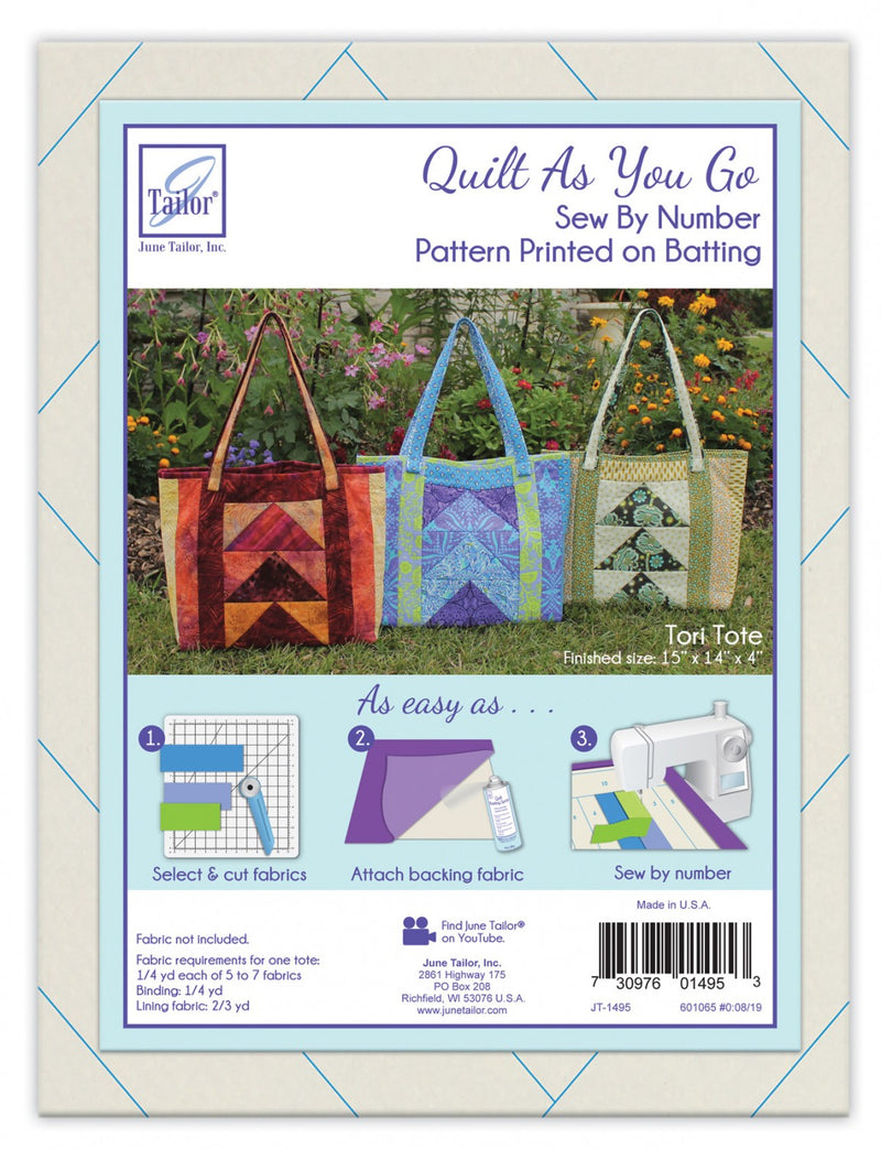 Quilt as you Go Tori Tote Pattern