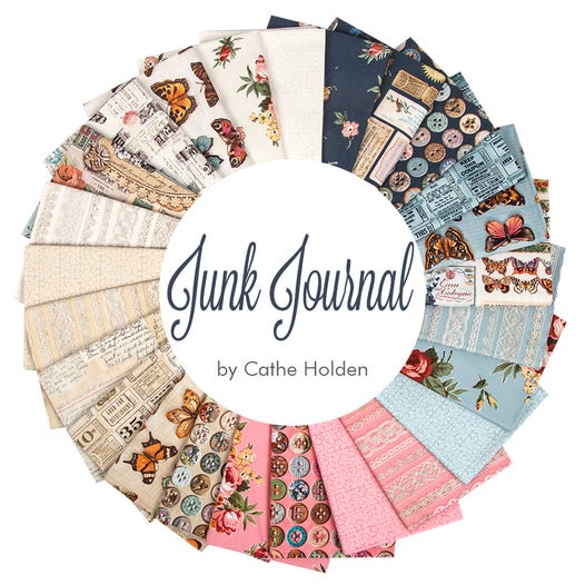 Cathe Holden - Moda - Junk Journal - Fat Quarter Bundle (25) 7410AB