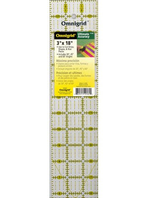 Omnigrid 3" x 18" Ruler with Angles