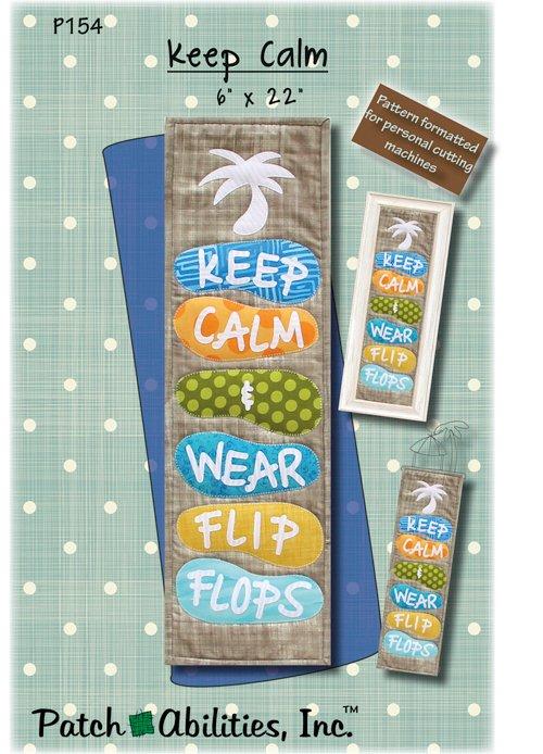 Patch Abilities - P154 Keep Calm & Wear Flip Flops Pattern