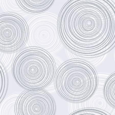 Hoffman Fabrics - Full Moon - White Rings w/Metallic Q4414H-3S