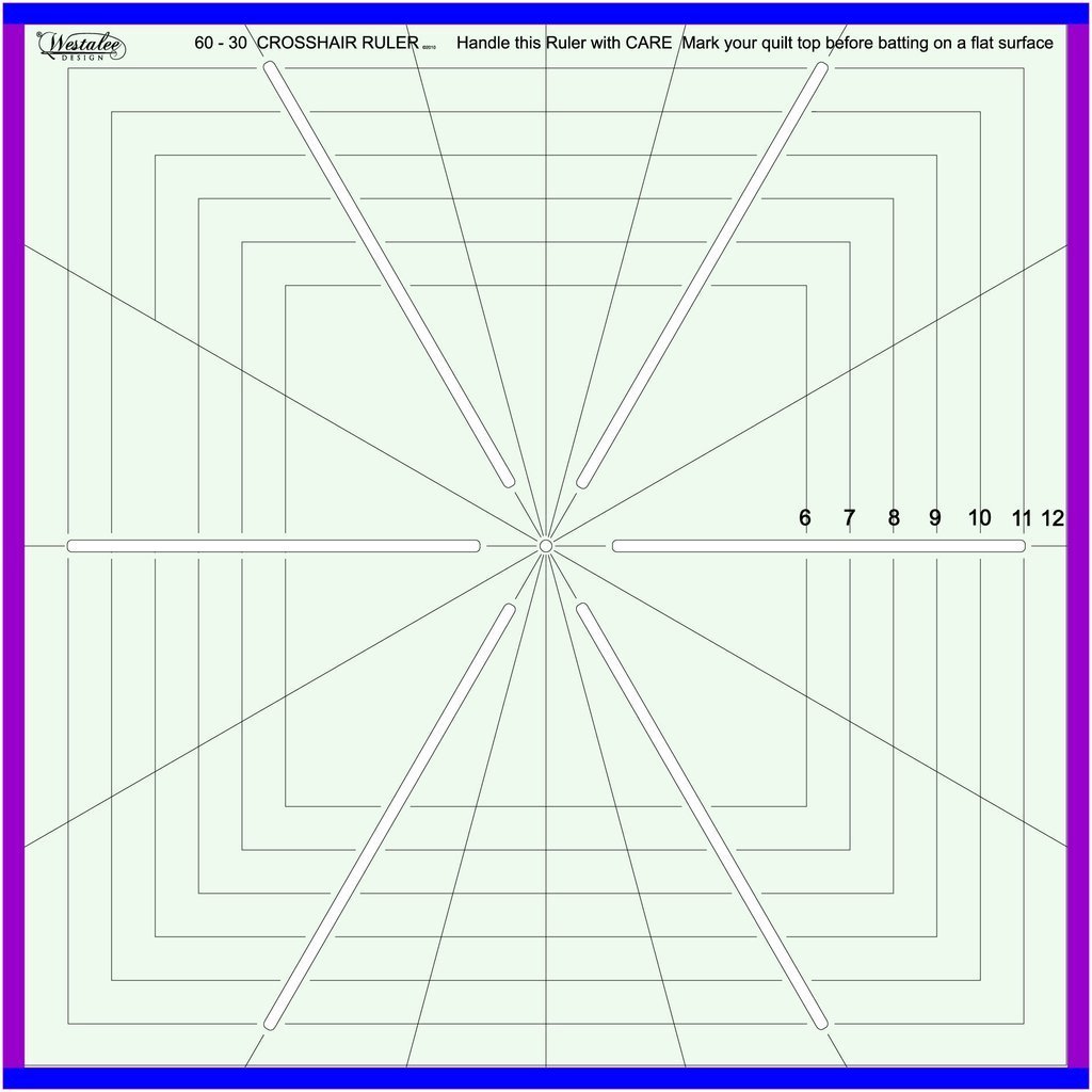 Westalee by Sew Steady 8 Point Crosshair Square Ruler