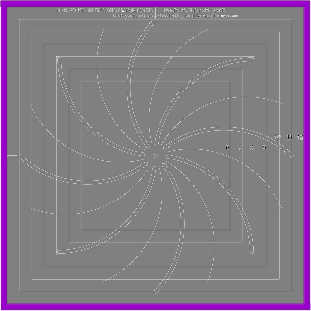 Westalee by Sew Steady -  Spiral Crosshair Square 12.5"  8 point