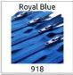 Coil Zippers 14" Royal Blue - 918